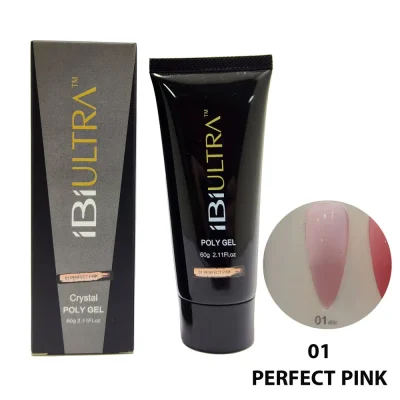 پلی ژل PERFECT PINK کد 01 حجم 60 ميل ای بی ای - IBI
