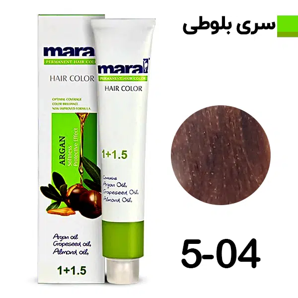 5-4 رنگ مو بلوطی روشن کد 04-5 حجم 100 ميل مارال - maral