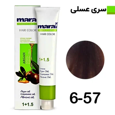 رنگ مو بلوند عسلی تيره کد 57-6 حجم 100 ميل مارال - maral