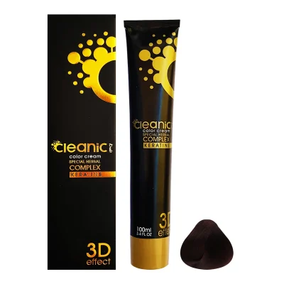 رنگ موي سوپر کراتينه 100 ميل ماهگوني تيره کد 6.5 کلينيک کيندي - Cleanic Kindii