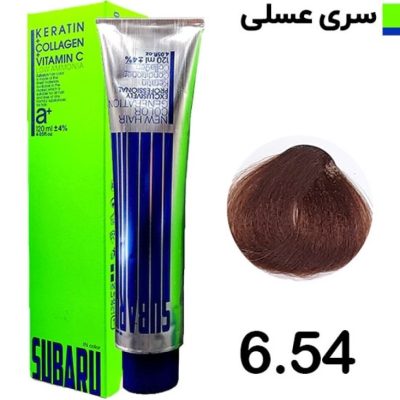 رنگ مو حجم 120 ميل عسلي کد 6.54 سوبارو - SUBARU