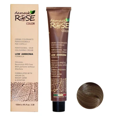 رنگ مو بلوند تنباکويی متوسط کد 6.75 حجم 100 ميل داماسک رز - DAMASK ROSE