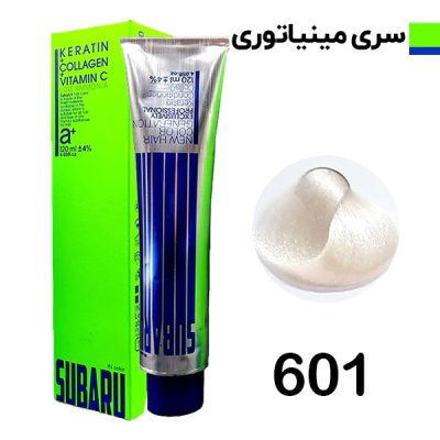 رنگ مو حجم 120 ميل بلوند کريستالي خيلي روشن کد 601 سوبارو - SUBARU