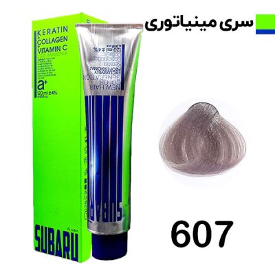 رنگ مو حجم 120 ميل خاکستري مينياتوري کد 607 سوبارو - SUBARU