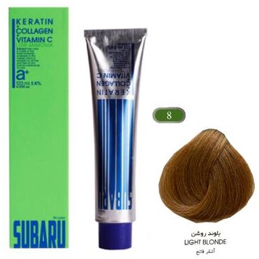 رنگ مو حجم 120 ميل بلوند روشن کد 8 سوبارو - SUBARU