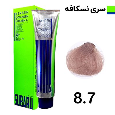 رنگ مو حجم 120 ميل بلوند نسکافه اي روشن کد 8.7 سوبارو - SUBARU