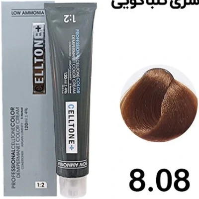 رنگ مو بلوند تنباکویی روشن کد 8/08 حجم 100 ميل سلتون - CELLTONE