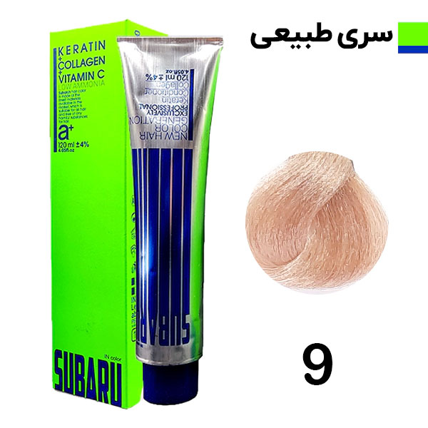 9.0 سوبارو رنگ مو حجم 120 ميل بلوند خيلي روشن کد 9 سوبارو - SUBARU