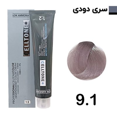رنگ مو حجم 100ميل بلوند خاکستري خيلي روشن کد 9/1 سلتون - CELLTONE