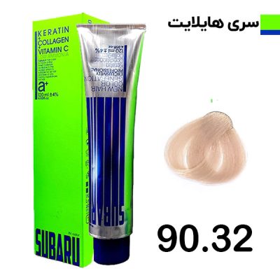رنگ مو حجم 120 ميل فانتزي نقره اي بژ کد 90.32 سوبارو - SUBARU