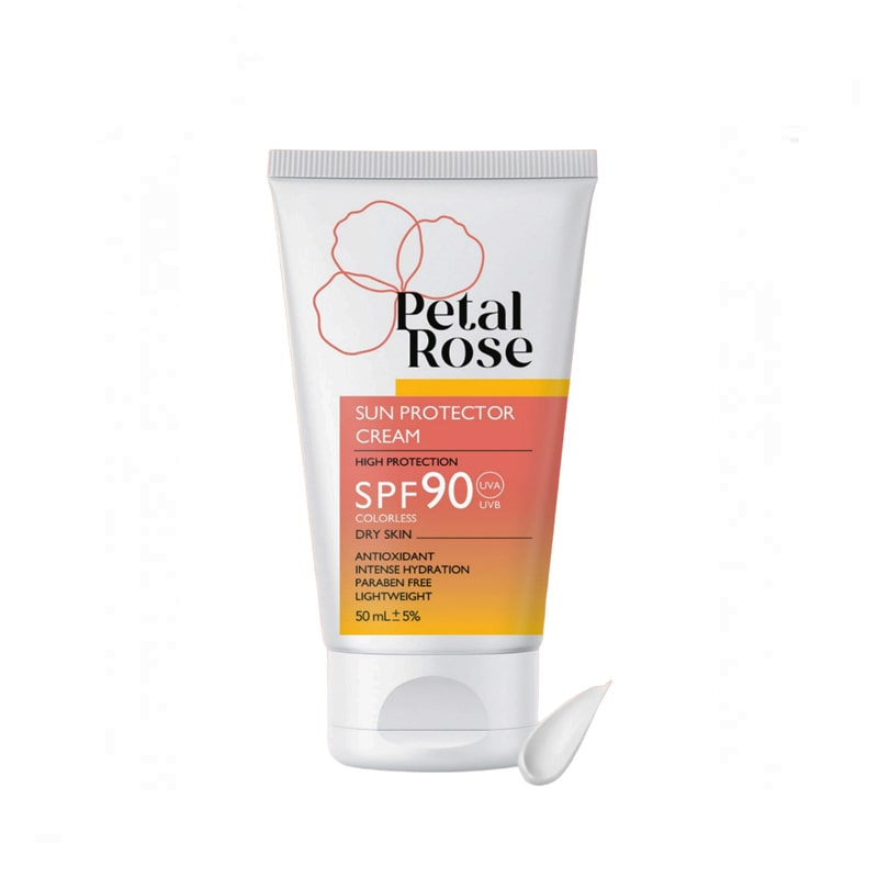 9988500-1.png کرم ضد آفتاب بی رنگ پتال رز spf90 مناسب پوست خشک حجم 50 میلی لیتر _ Petal Rose - Image 1