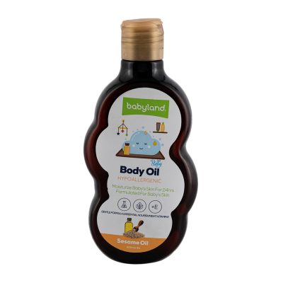 روغن (ماساژ) نرم کننده پوست بچه حاوی روغن کنجد و ويتامين E حجم 200 ميل بی بی لند - babyland