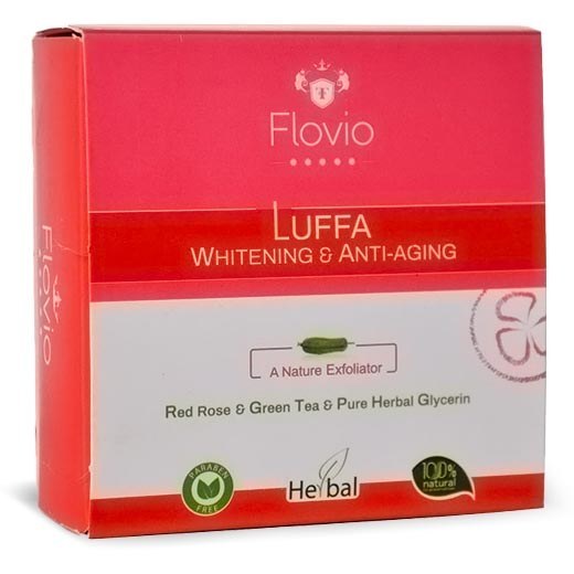 صابون فلو صابون گليسيرينه شفاف لوفا حجم 85 گرم حاوي عصاره گل رز سرخ فلويو - FLOVIO