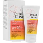 کرم ضد افتاب بی رنگ مناسب پوست چرب SPF 90 حجم 50 ميل پتال رز - PETALROSE