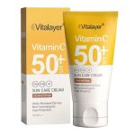 کرم ضد آفتاب SPF 50 رنگ Caramel Beige حاوی ويتامين C حجم 40 ميل ويتالير - Vitalayer