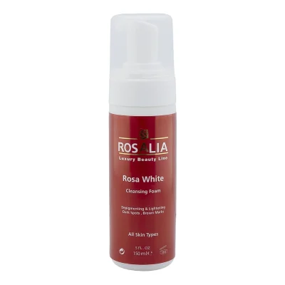 فوم پاک کننده و روشن کننده پوست حجم 150 ميل مدل Rosa White رزاليا - ROSALIA