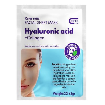 ماسک صورت مدل Hyaluronic acid + collagen حجم 22 گرم سرتو سته - Certo sette
