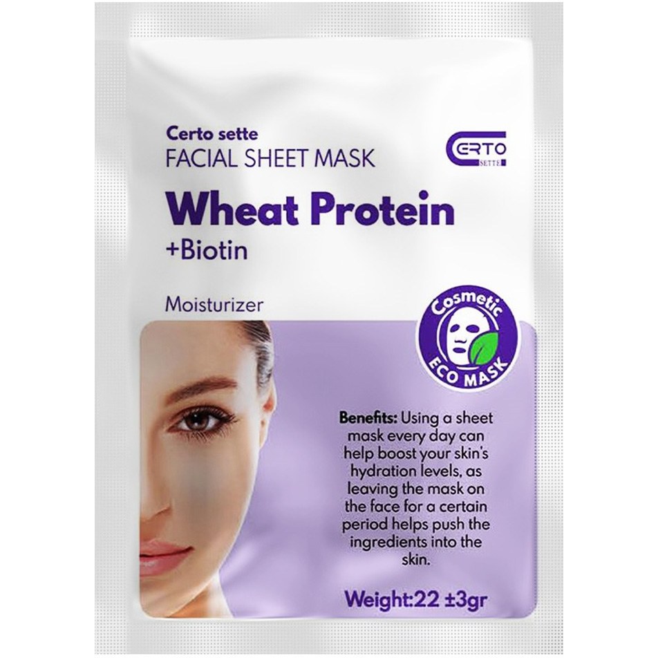 ماسک وات ماسک صورت مدل Wheat Protein + Biotin حجم 22 گرم سرتو سته - Certo sette