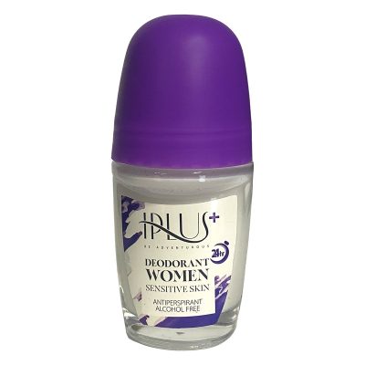 دئودورانت و ضد عرق بانوان حجم 50 ميل مناسب برای پوست حساس 24 ساعته مدل SENSITIVE SKIN آی پلاس - IPLUS