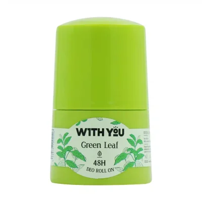 دئودورانت رولی ضد تعريق زنانه 48 ساعته مدل GREEN LEAF حجم 50 میل ويت يو - WITH YOU