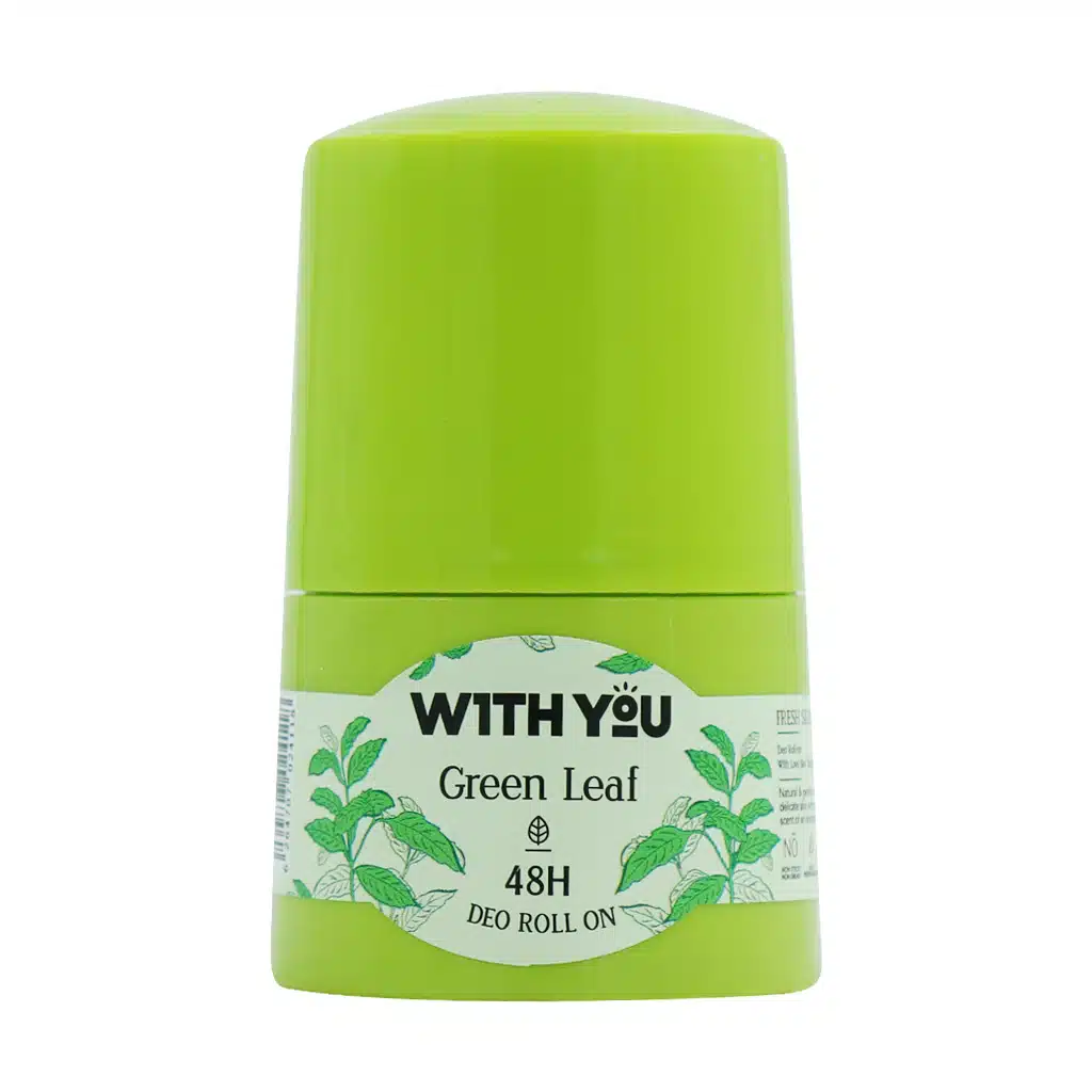 مام سبز دئودورانت رولی ضد تعريق زنانه 48 ساعته مدل GREEN LEAF حجم 50 میل ويت يو - WITH YOU