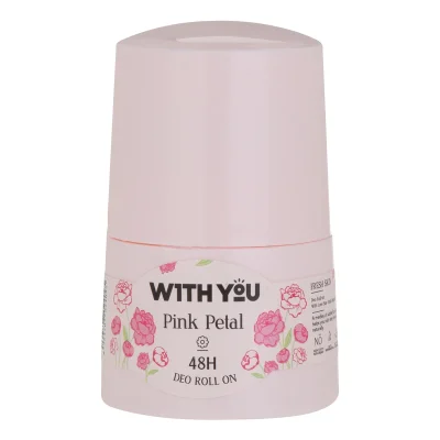 دئودورانت رولی ضد تعريق زنانه 48 ساعته مدل Pink Petal حجم 50 میل ويت يو - WITH YOU