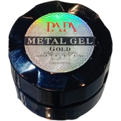 متال ژل رنگ طلايی GOLD حجم 8 ميل پاپا - PAPA