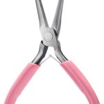 پينچر ناخن انبری فلزی مدل دم باريک دسته صورتی مدرج SHAPING PLIERS