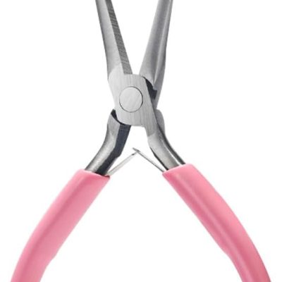 پينچر ناخن انبری فلزی مدل دم باريک دسته صورتی مدرج SHAPING PLIERS