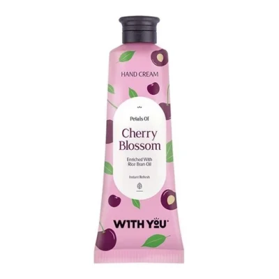 کرم طراوت بخش و مرطوب‌کننده دست حاوی عصاره شکوفه گيلاس حجم 50 ميل ويت يو - WITH YOU