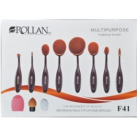 ست برس آرايشي مجموعه 8 عددي مدل F41 رولن - ROLLAN