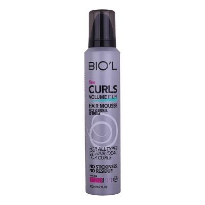 موس مو حالت دهنده مو مدل 4 FINE CURLS مناسب موهای فر حجم 200 ميل بيول - BIOL