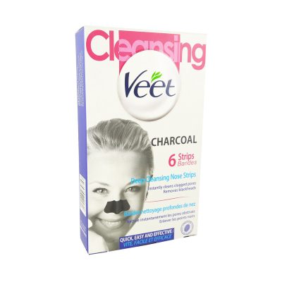 چسب پاک کننده بينی ذغالی 6 عددی پاکسازی منافذ و جوش های سر سياه ويت - Veet