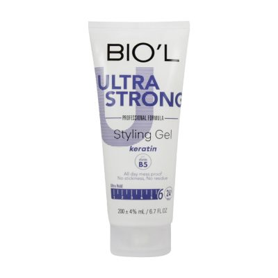 ژل موی سر با قدرت فوق العاده قوی مدل تيوپی آلترا Ultra Hold حجم 200 ميل بيول - BIOL