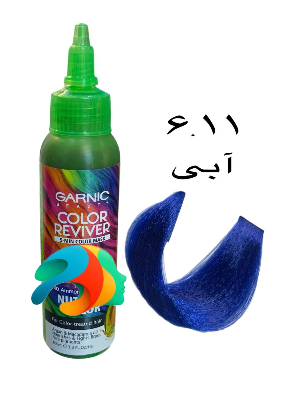 6.11 تينت رنگ مو آبی Blue کد 6.11 حجم 100 ميل گارنيک - GARNIC