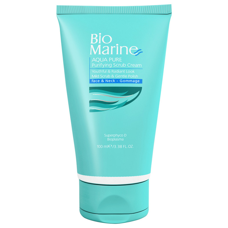 لایه بردار کرم ساينده و پاک کننده پوست مدل AQUA PURE لايه بردار و پاکسازی پوست حجم 100 ميل بايومارين - Bio Marine