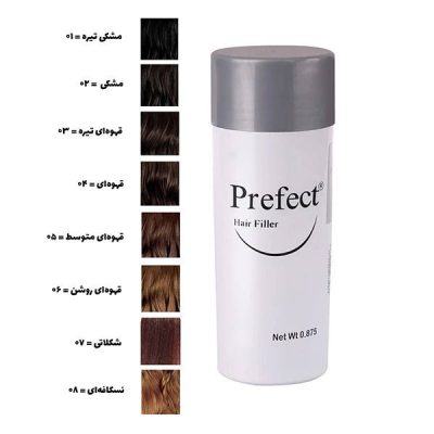 پودر پرپشت کننده مو رنگ قهوه ای تيره کد 03 حجم 25 گرم پرفکت - PREFECT