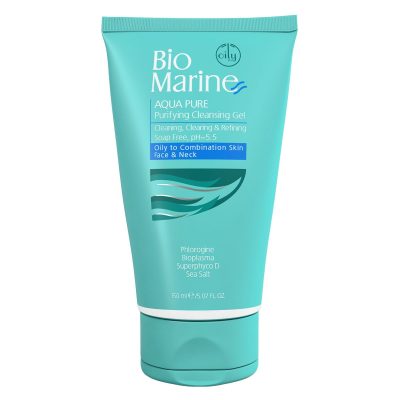 لوسيون شوينده و مرطوب کننده صورت مدل پوست خشک AQUA PURE حجم 150 ميل بايومارين - Bio Marine