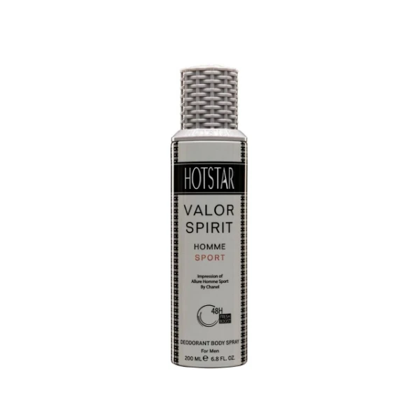 اسپری valor اسپری دئودورانت مدل مردانه Valor Spirit حجم 200 ميل هات استار - HOTSTAR