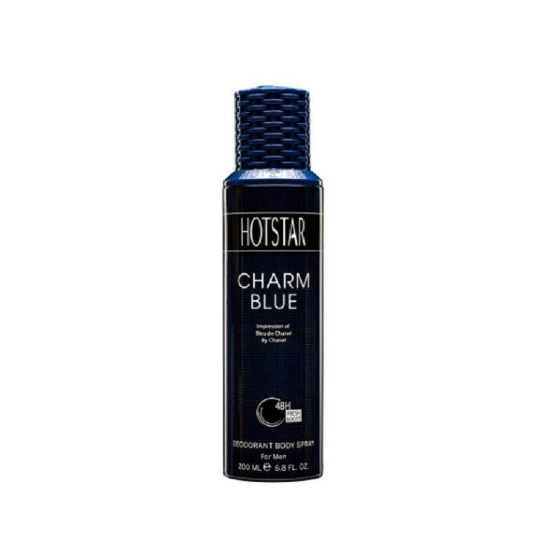 اسپری بلو اسپری دئودورانت مدل مردانه Charm Blue حجم 200 ميل هات استار - HOTSTAR