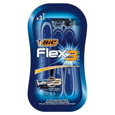 خود تراش بسته 3 عددی مدل Flex 3 سه تيغه بيک - BiC