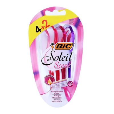 خود تراش بسته 2+4 عددی مدل Soleil Scent سه تيغه بيک - BIC